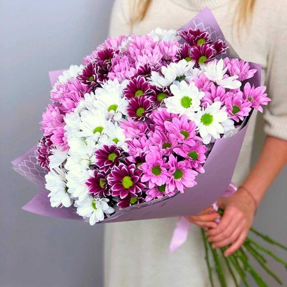 Букет из кустовых хризантем