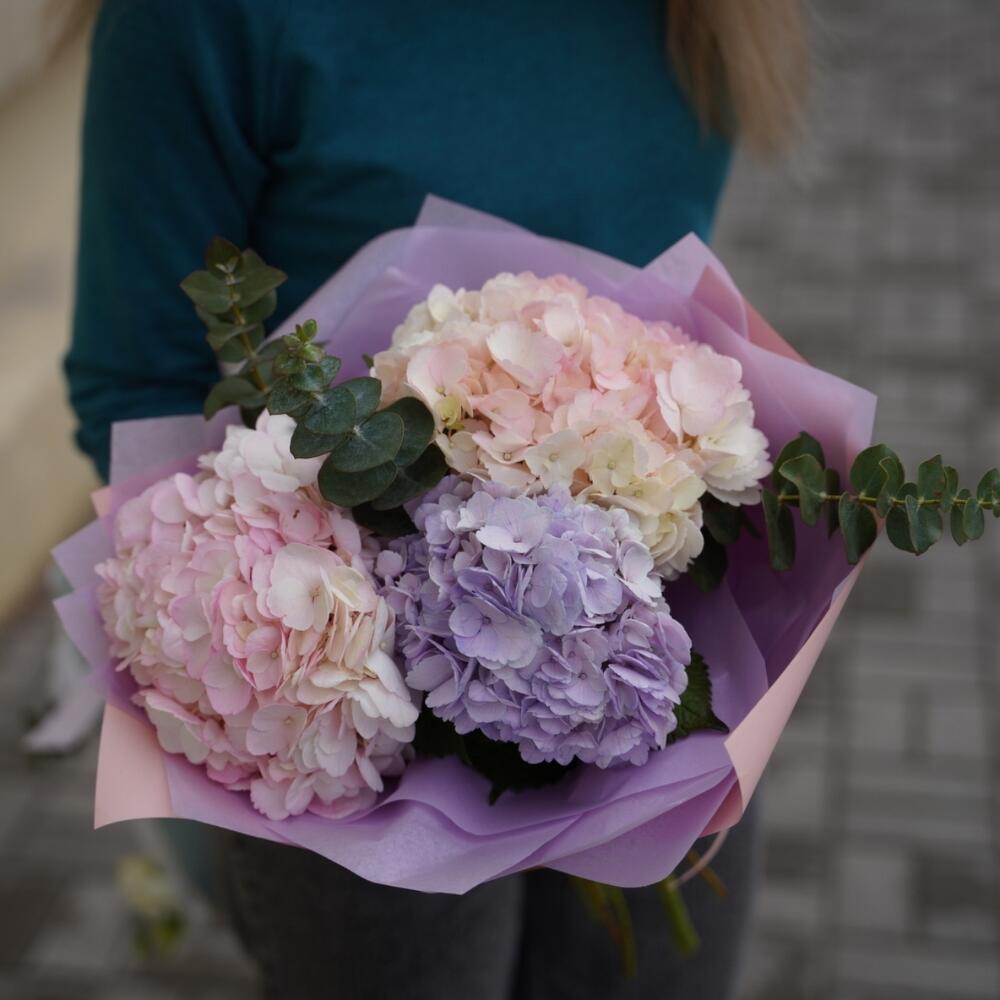 Гортензия с эвкалиптом